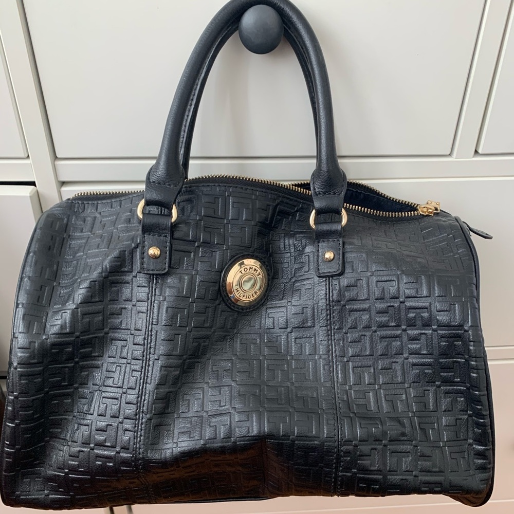 Tommy Hilfiger Leather Embossed Monogram Bag